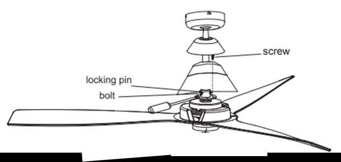 Motor housing and down rod assembly