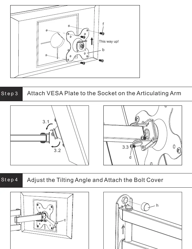 Attaching the VESA plate to the device