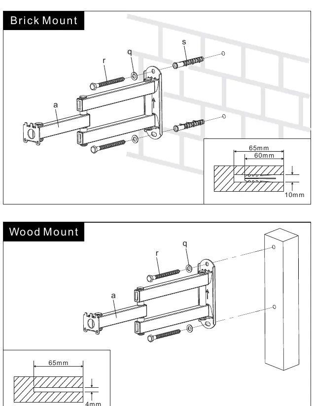 Wall plate installation for brick and wood surfaces.