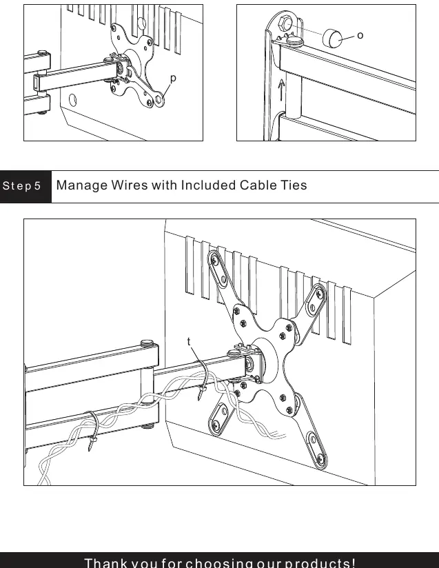 Tilt adjustment and cable management.
