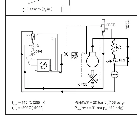 Piping and wiring schematic for the CPCE regulator.