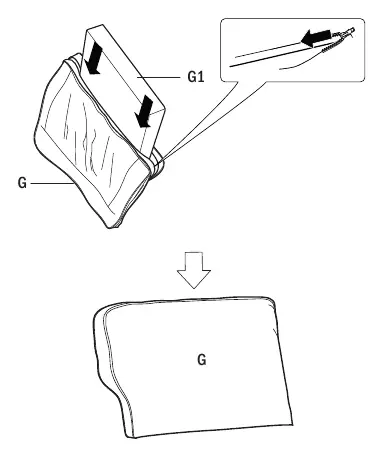 Filling the cushion cover