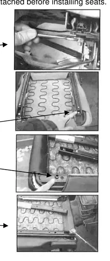 Seat installation and slider transfer steps