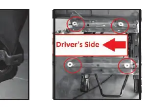 Fig 12: Driver's side mounting configuration