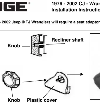 Assembly of recliner knob and plastic cover