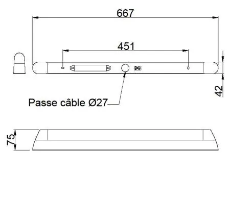 Dimensions of the Neoled fixture