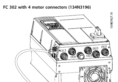 FC 302 with 4 motor connectors (134N3196)