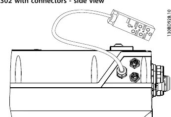 FC 302 with connectors - side view