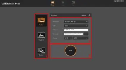 Scan screen interface.