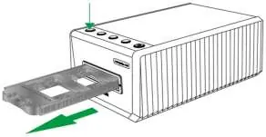Insert the film holder into the scanner.