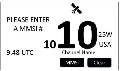 MMSI entry screen