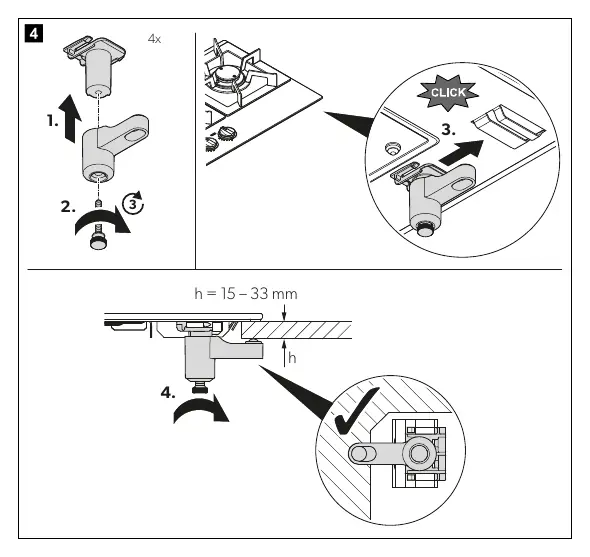 Fastening the device