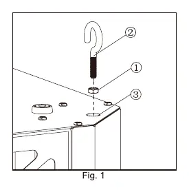 Hanging installation assembly details