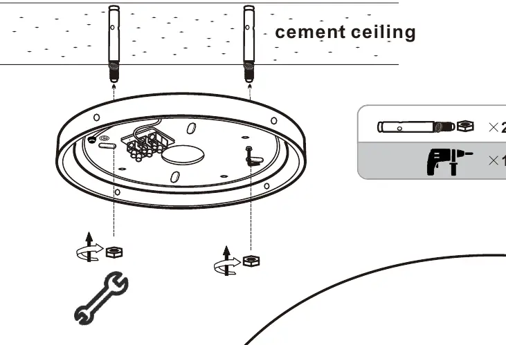 Ceiling mounting installation