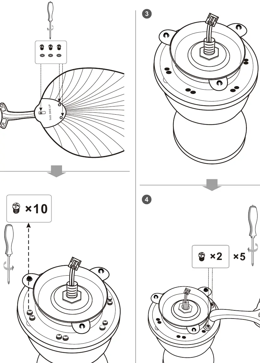 Blade assembly steps