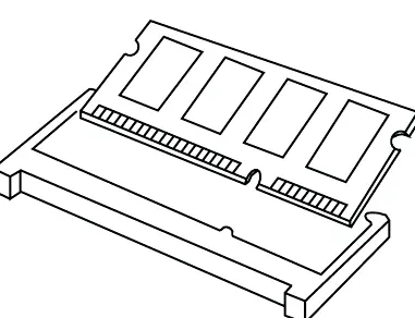 Memory module installation steps.