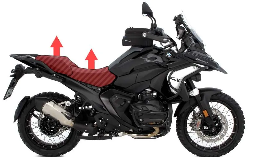 Removal of original motorcycle components.
