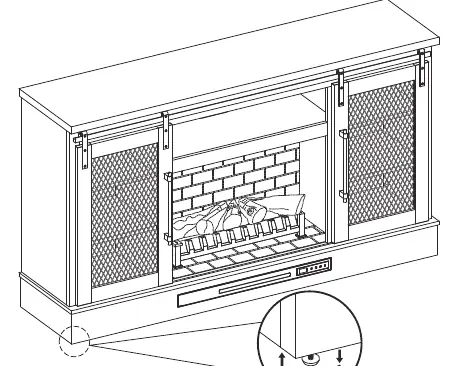 Step 19: Adjusting levelers and tip restraint.