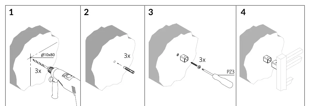 Installation steps 1-4