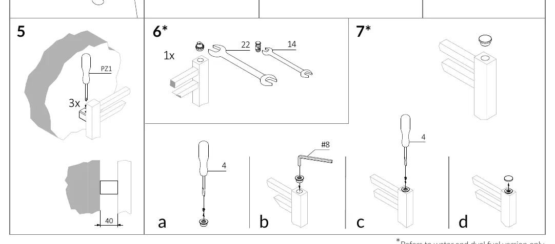 Installation steps 5-7