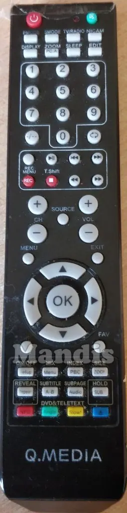 Original remote control layout