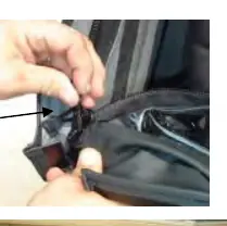 Starting the zipper on the window.