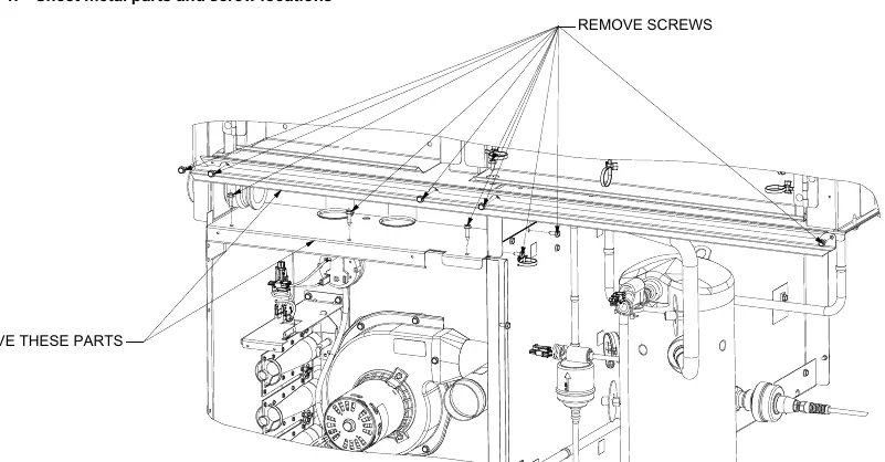 Sheet metal parts and screw locations