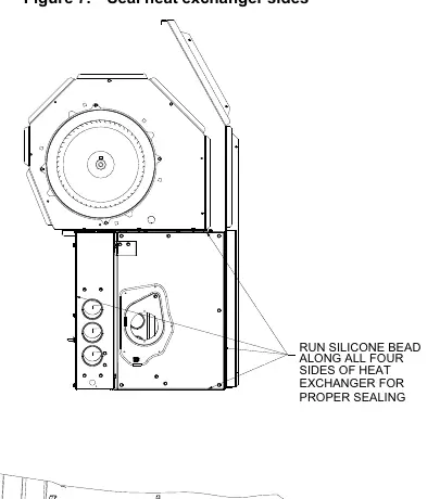 Seal heat exchanger sides
