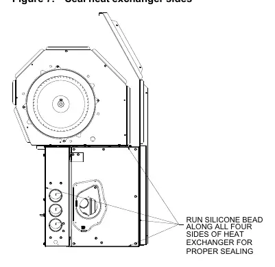 Seal heat exchanger sides