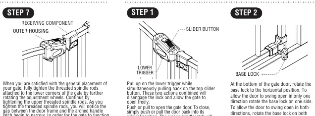 Operating the door latch mechanism.