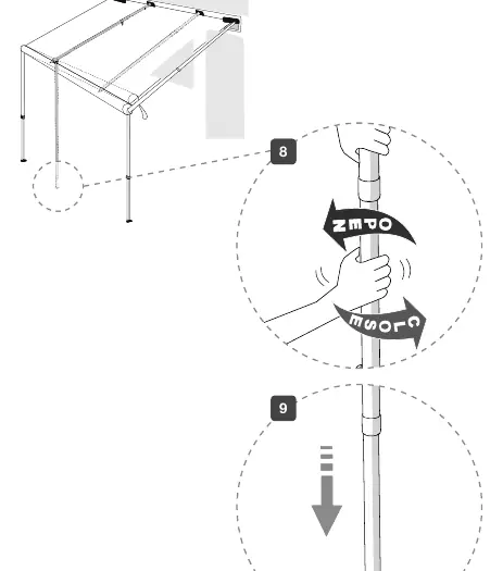 Height and tension adjustment steps 8-9