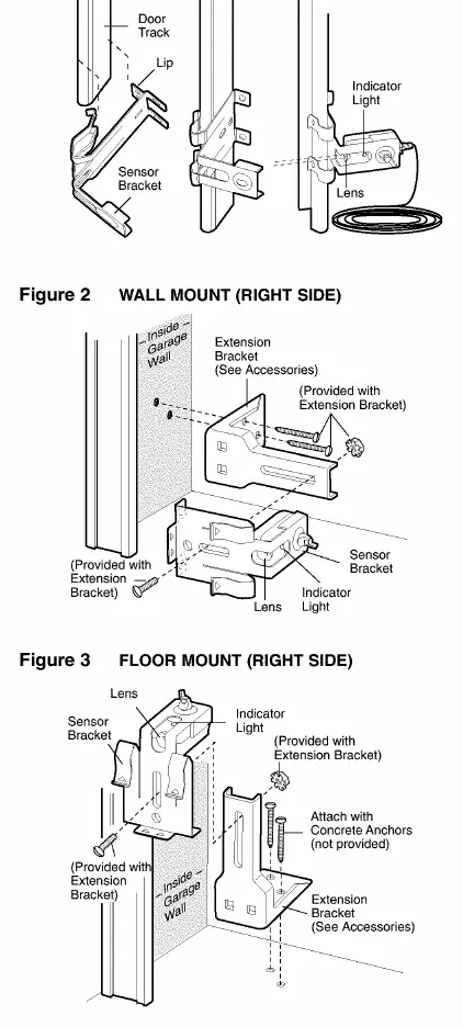 Safety sensor mounting options