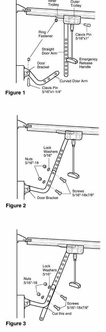 Door arm connection