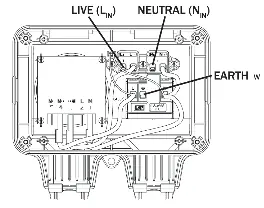 Wiring diagram showing terminal connections