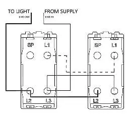 Wiring diagram for the switched fused spur unit