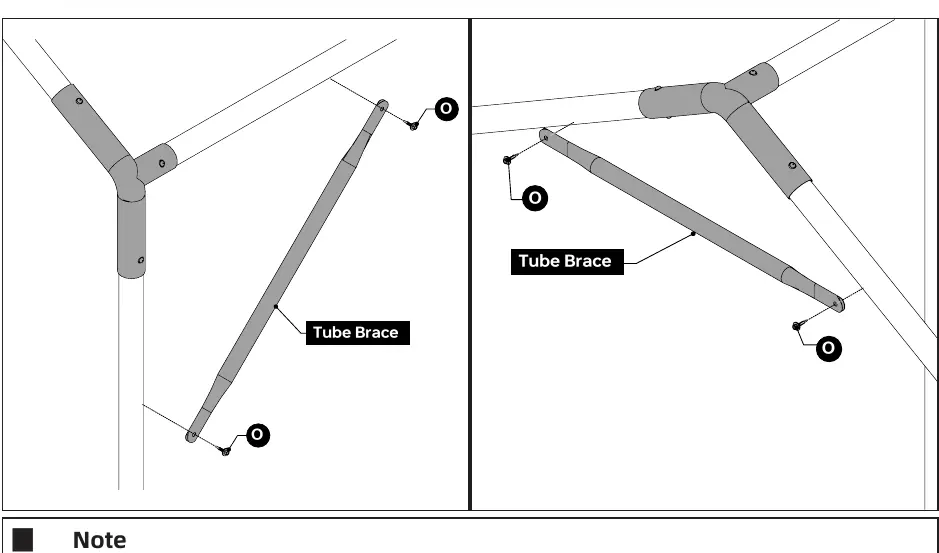 Installing optional tube braces
