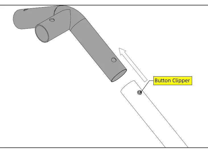 Connecting tubes using button clips