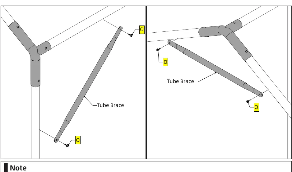 Installing optional tube braces