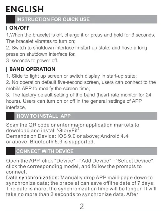 Power on the device and connect it via the app.