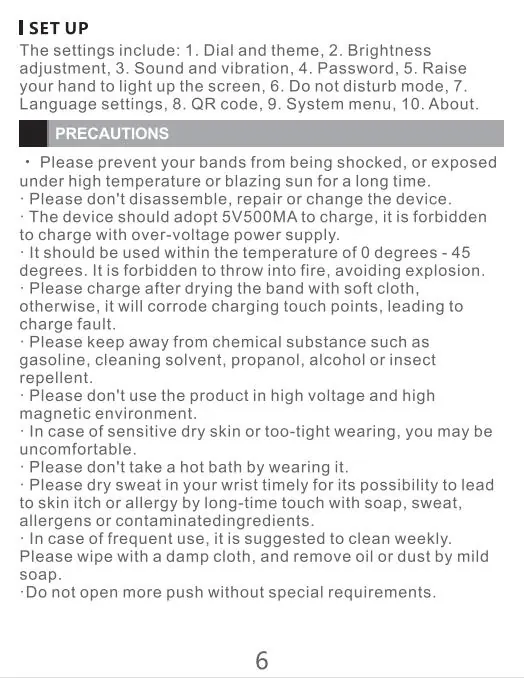 Review device settings and safety precautions.
