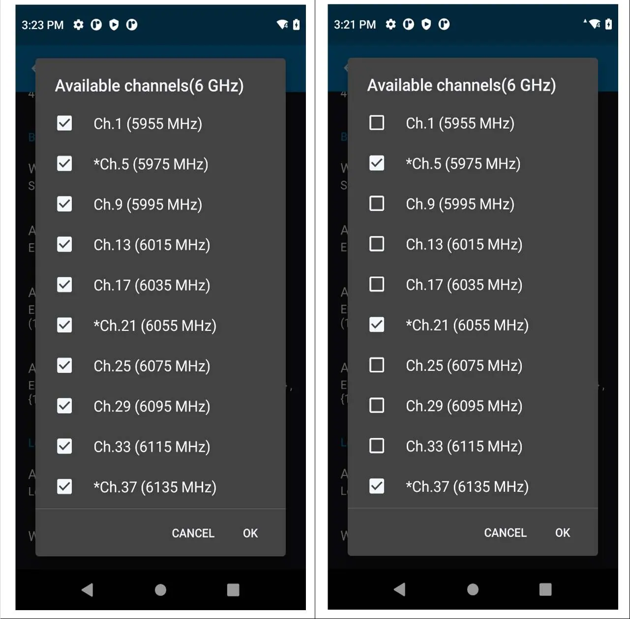 6GHz Default and Recommended Channel Selection