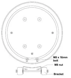 Assembly Step 1: Fixing the wheel bracket to the base.