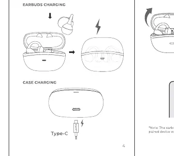 Charging the earbuds and case