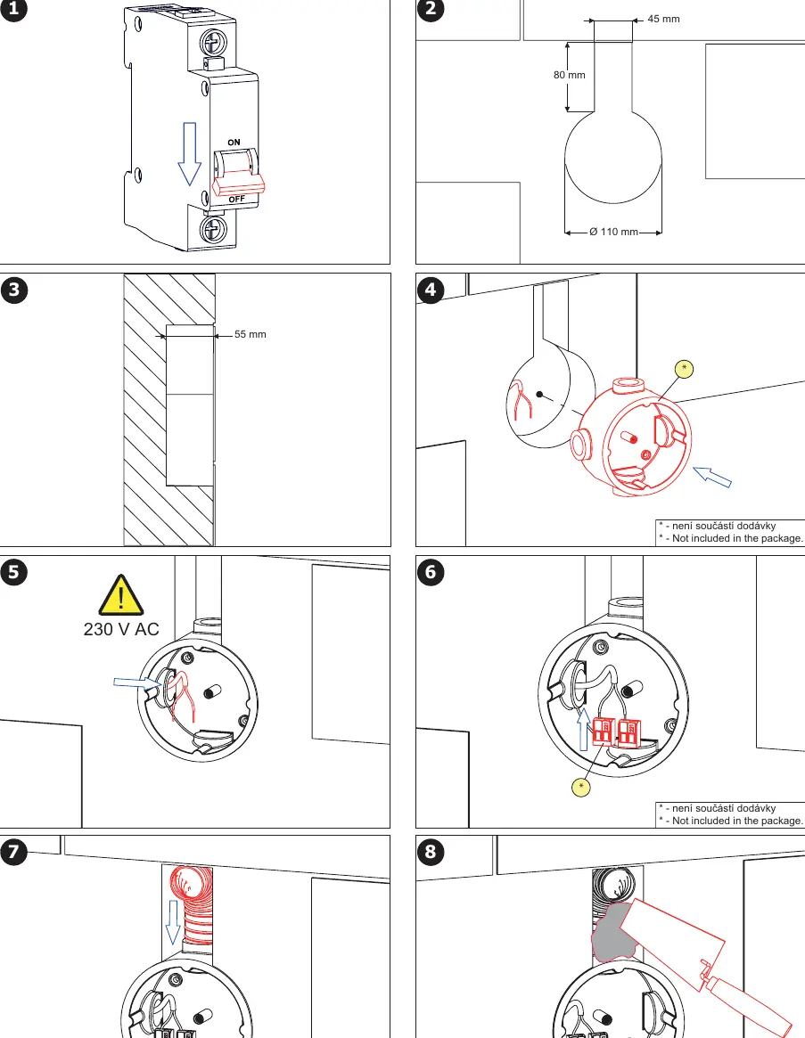 Wiring connection steps