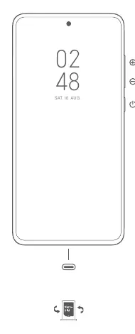 Device layout and SIM card insertion