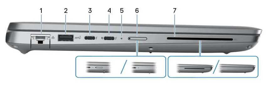 Left side ports