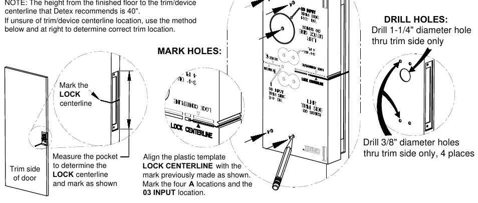 Drilling and marking template instructions.