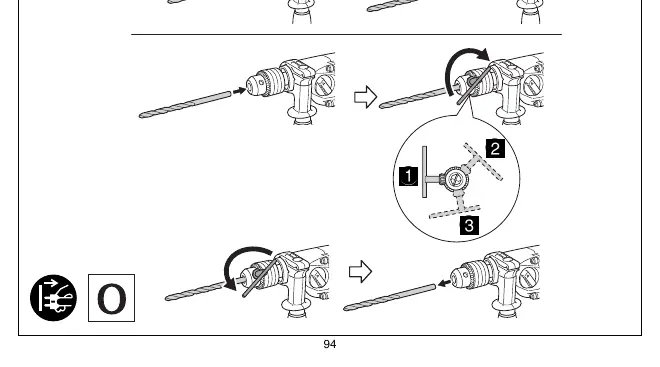 Mounting and dismounting of the bit