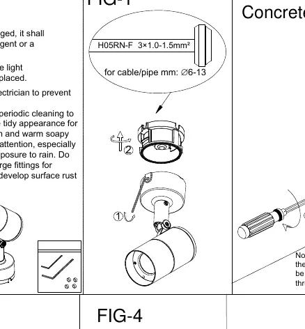 Cable preparation specifications