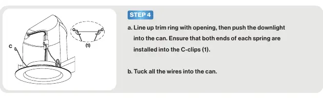 Step 4: Inserting the downlight